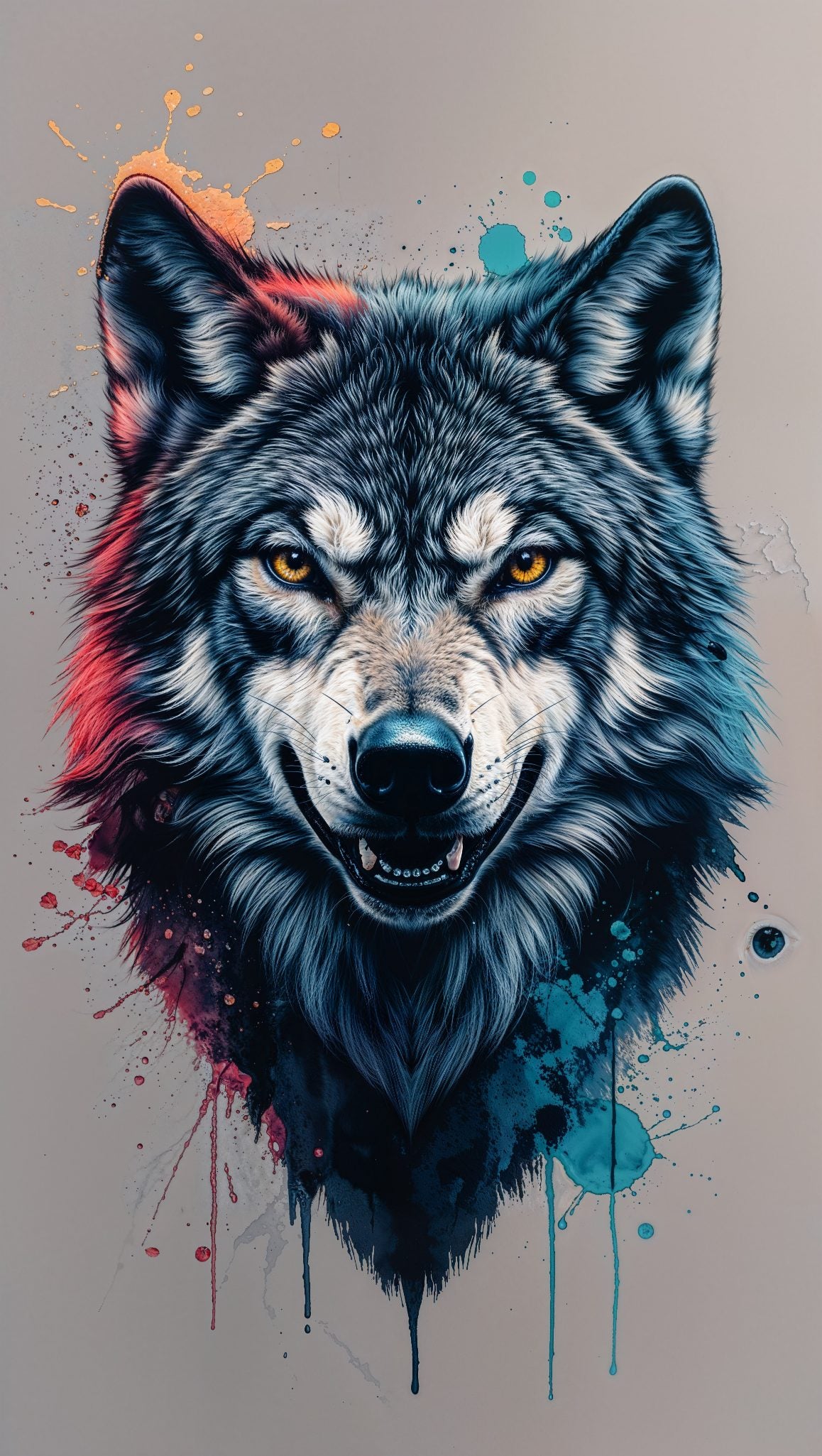 Fearless – Vibrant Wolf Splash