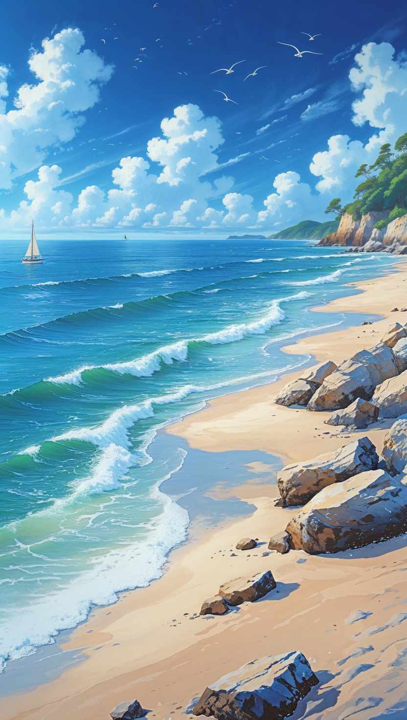 Peaceful Ocean Waves