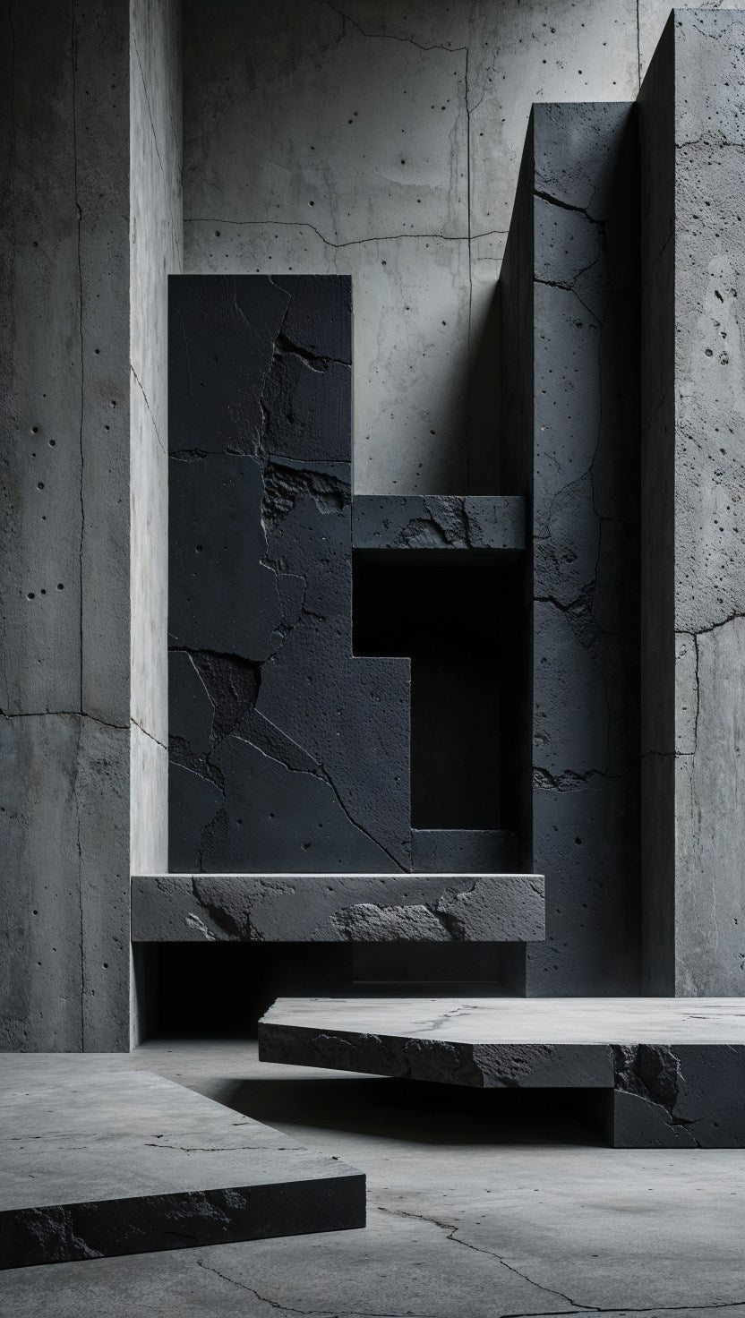 Brutalist Echo – Abstract Geometry in Concrete