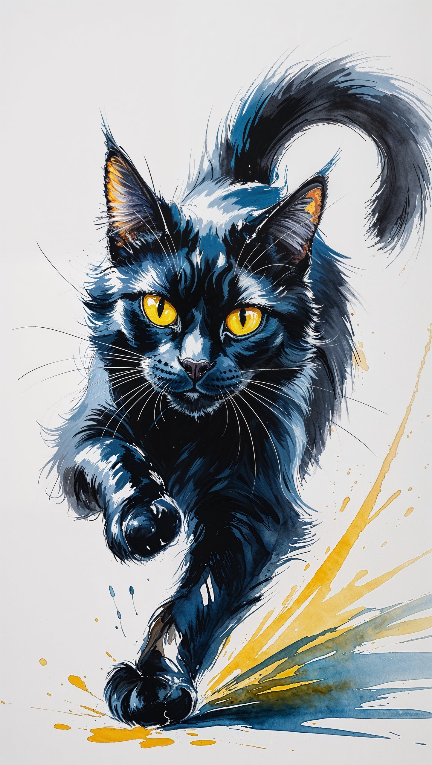 Black Cat on the run