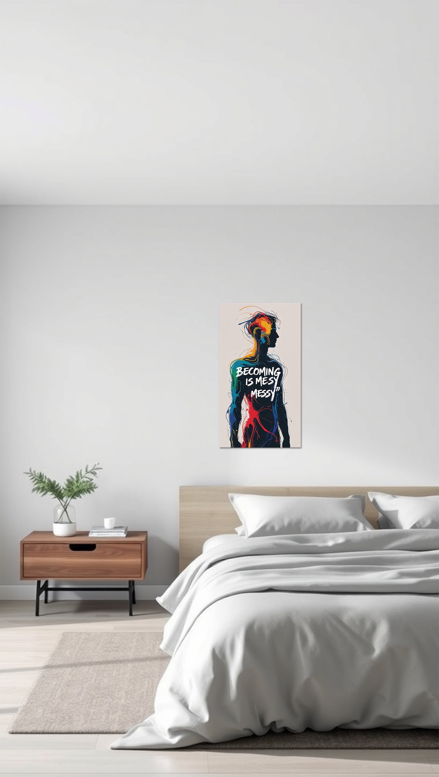 Becoming Is Messy – Abstract Colorful Human Silhouette