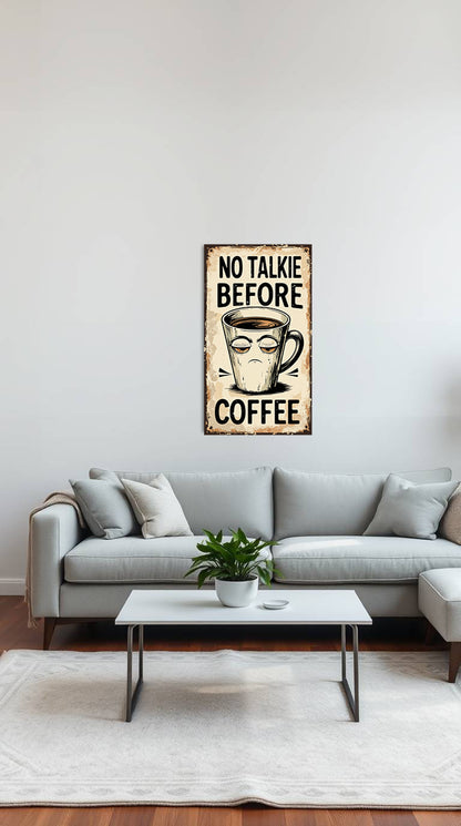 No Talkie Before Coffee – Funny Vintage