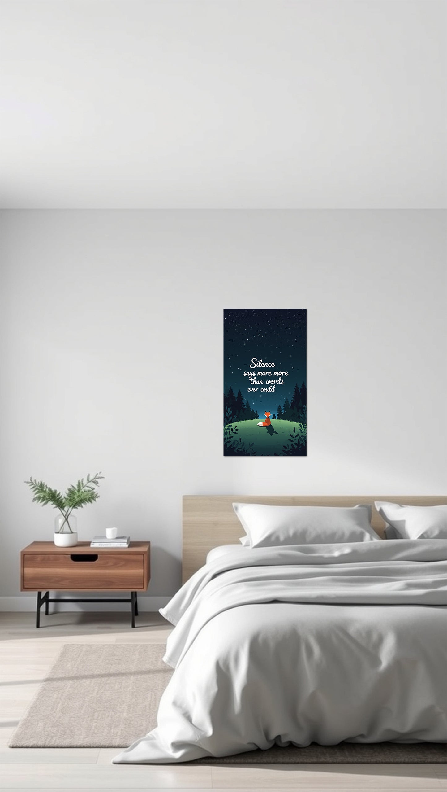 Silence Says More – Night Fox Under the Stars