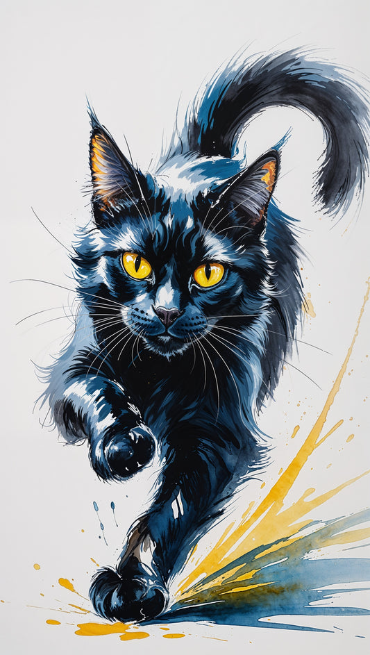 Black Cat on the run